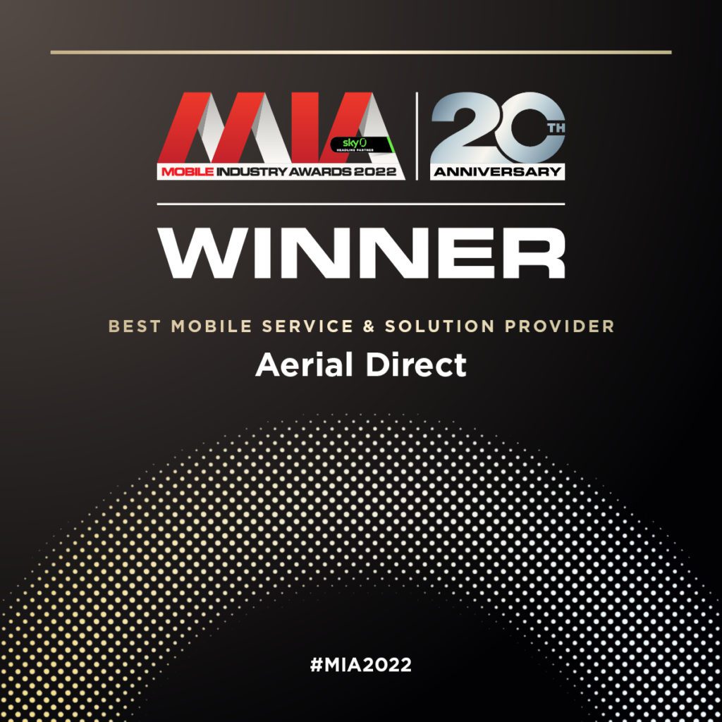 Winners at the Mobile Industry Awards 2022 - Aerial Direct