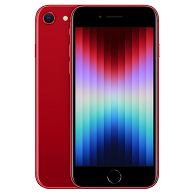 an iphone se in red