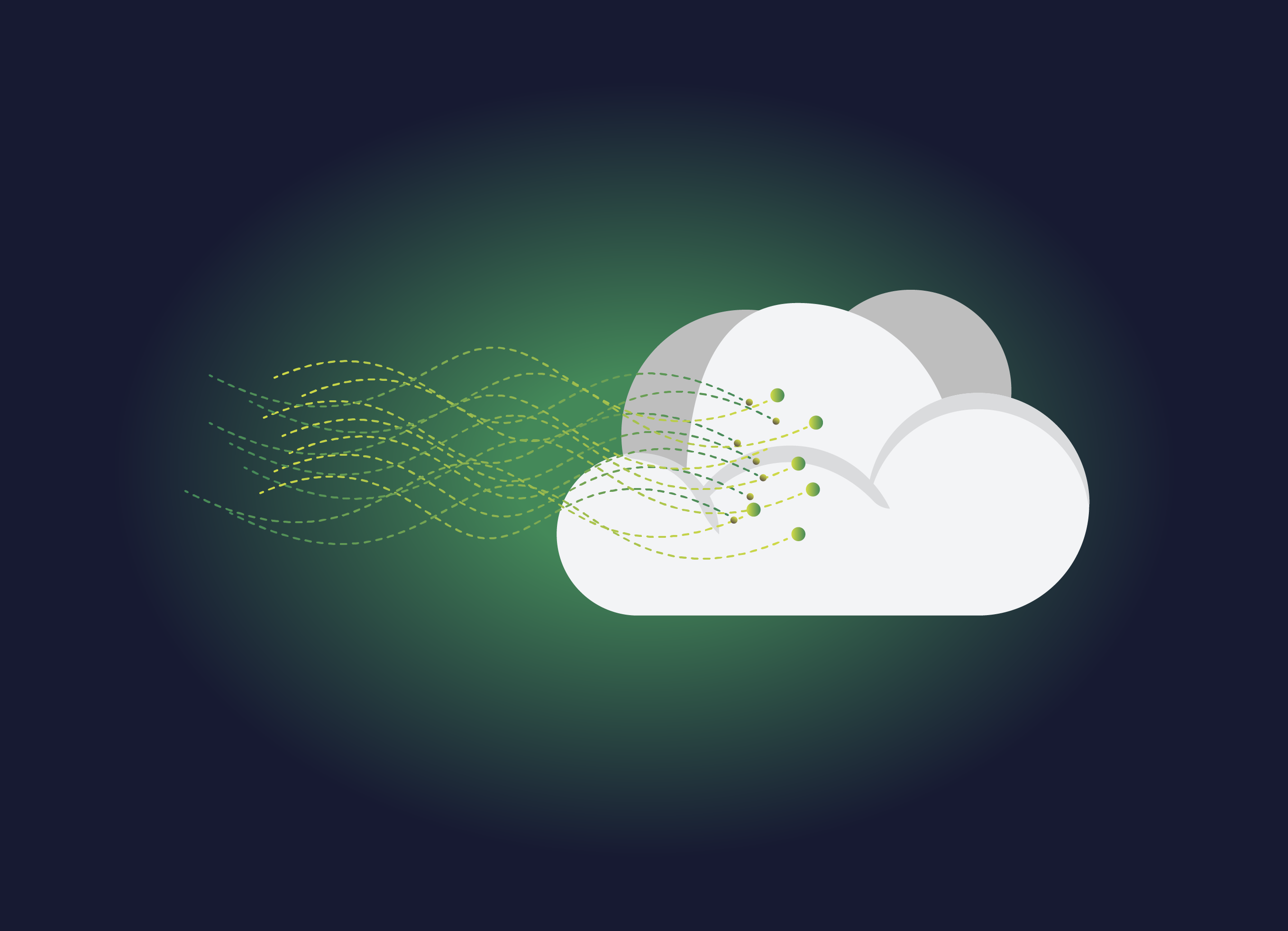 a cloud with wires coming out of it