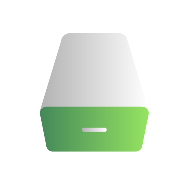 grey and green storage box