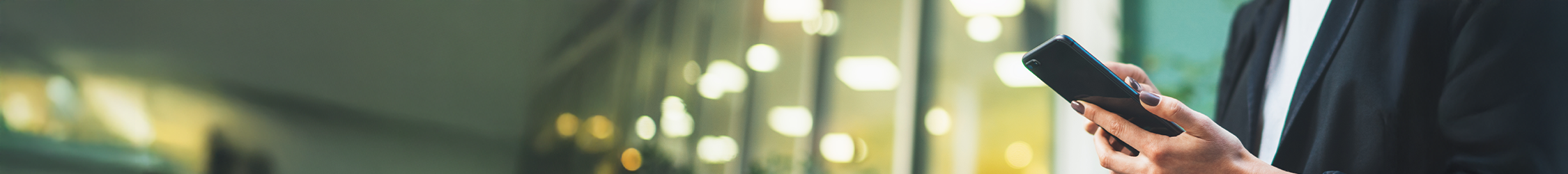 lady using a business mobile